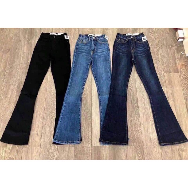 Ống Loe - Quần Jean ống loe lưng cao siêu hách dáng - Hàng VNXK