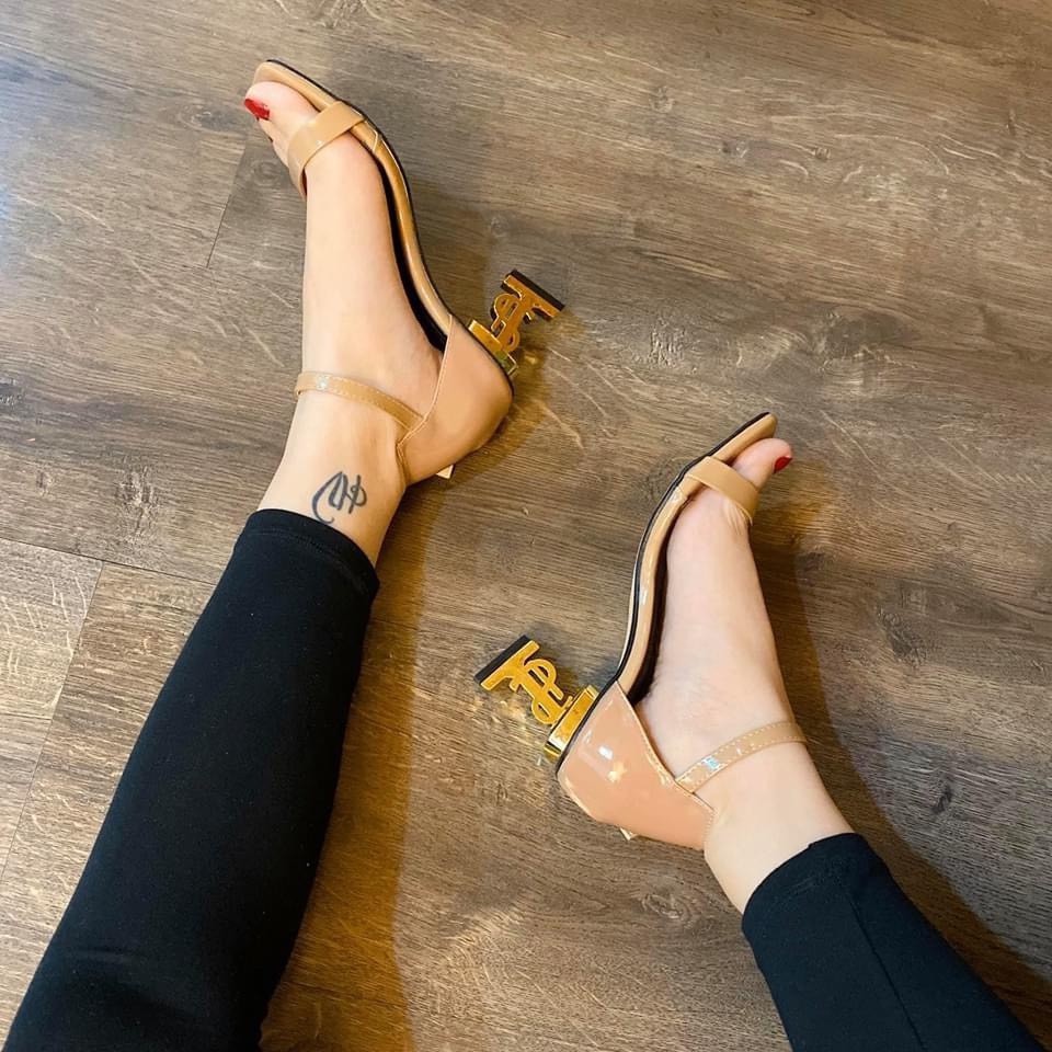 Giày Sandal Nữ [DUY NHẤT 1 ĐÔI MÀU ĐEN SIZE 36] 💥SALE GIẢM 50%💥 Cao Gót 5p Đế Chử Y SD10