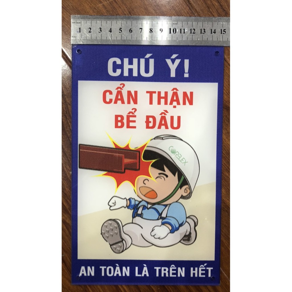 KHUYẾN MÃI - Biển báo an toàn, biển báo công trình chất liệu mica nhiều mẫu lựa chọn 15cm x 20cm