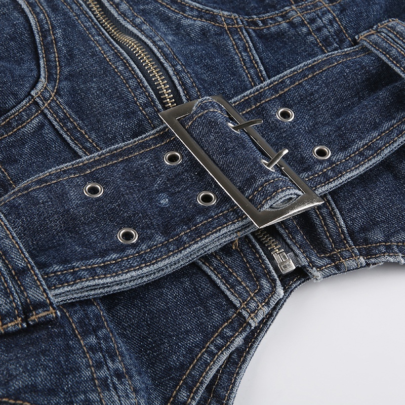 Quần Denim Ống Lửng Phong Cách Hàn Quốc Gợi Cảm Cho Nữ