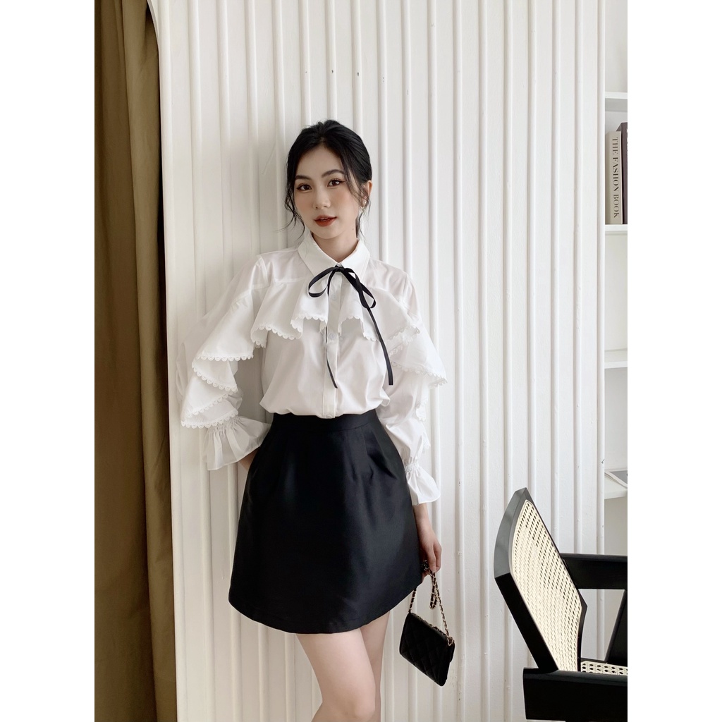 Chân váy chữ A Chillgals màu đen CV-008