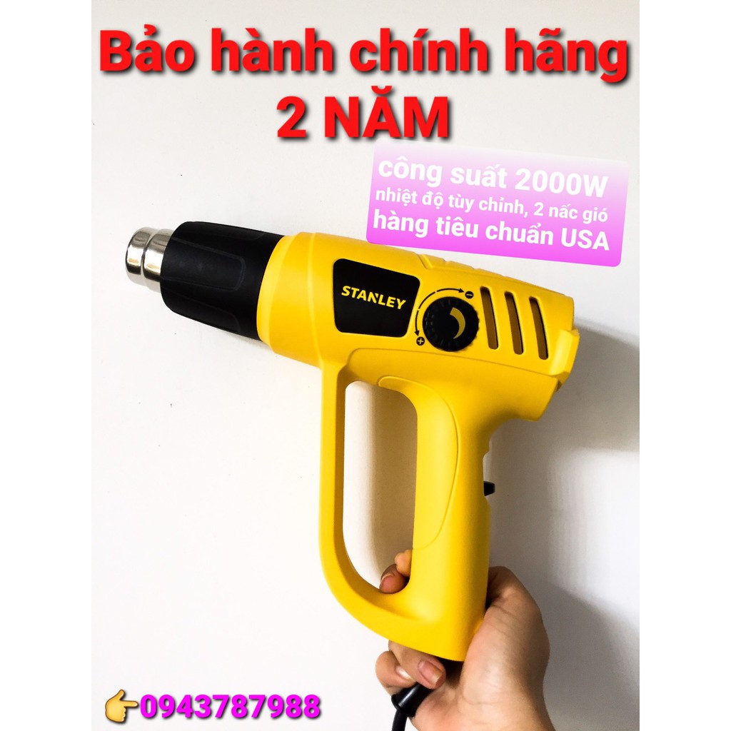 MÁY KHÒ STANLEY- máy thổi hơi nóng 2000w- [HÌNH THẬT SHOP CHỤP]- MÁY KHÒ MÀNG CO- BẢO HÀNH 2 NĂM