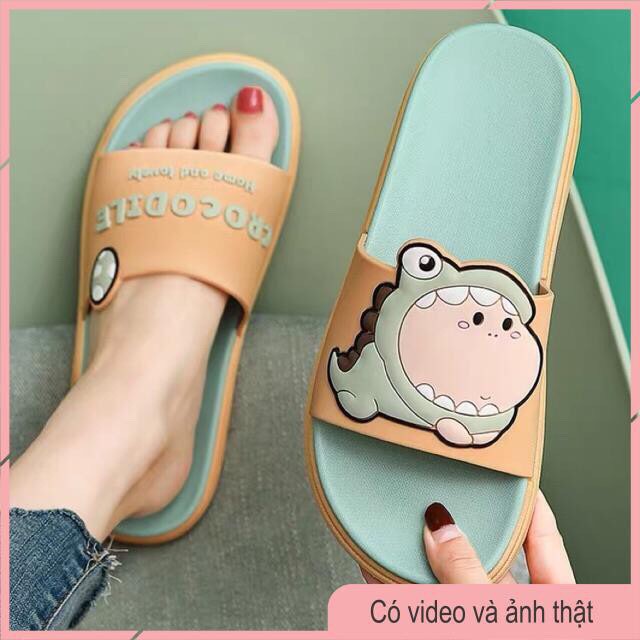 Dép Quai Ngang Cá Sấu CROCODILE Unisex Cao Su Siêu mềm Hàng cao cấp 2020