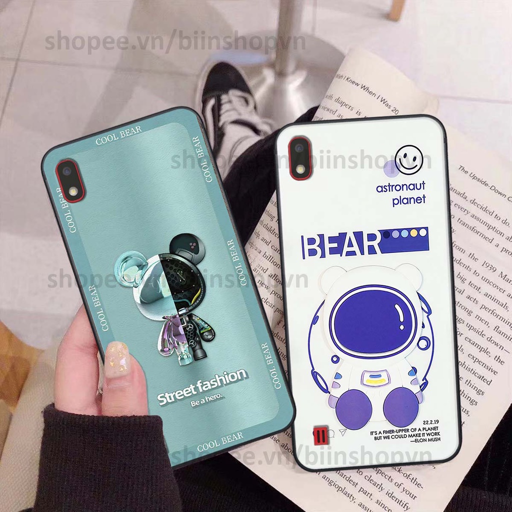 Ốp Samsung A10 / M10 hình gấu bear brick đẹp độc lạ, thời trang, cá tính