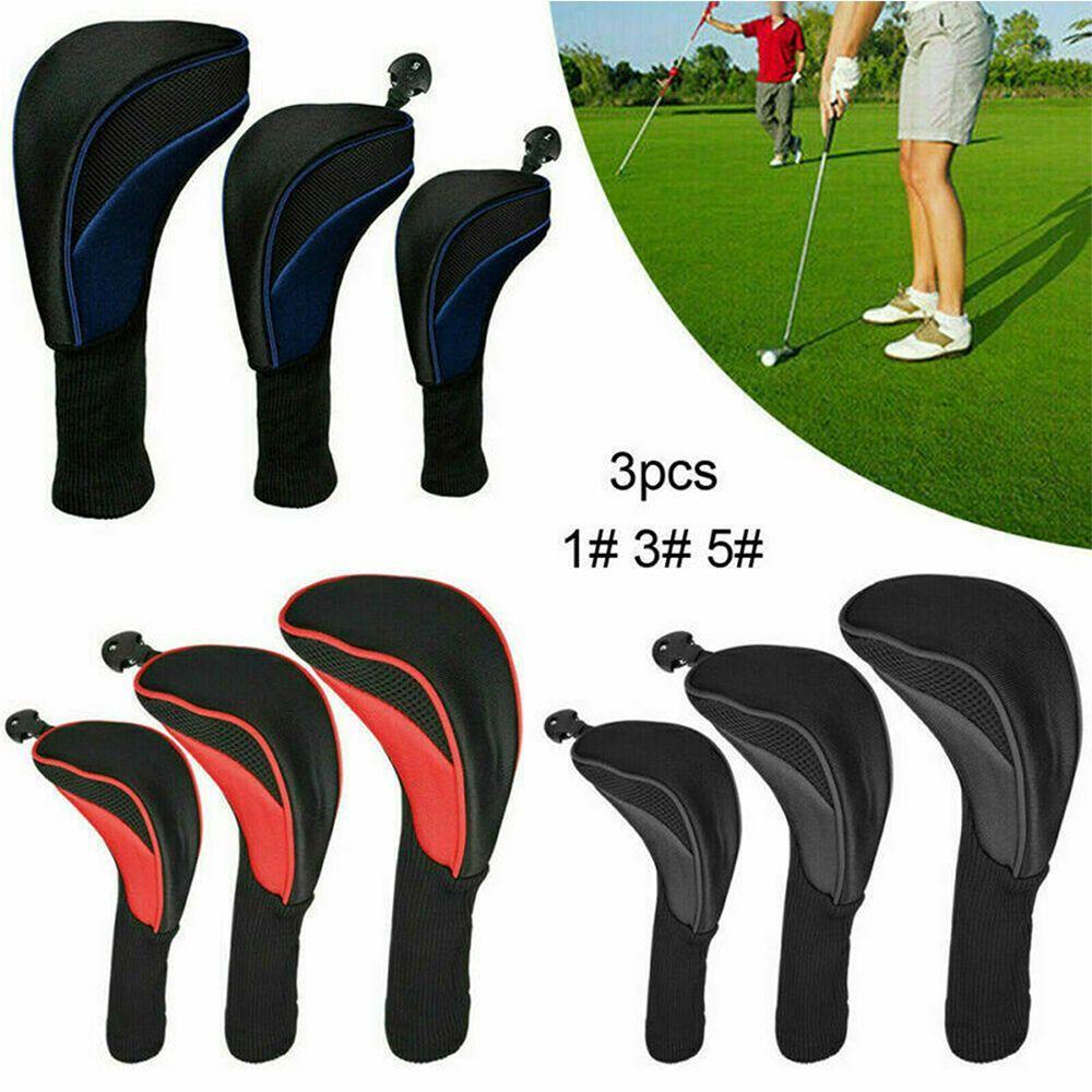 MAGIC Applicable Woods Headcover Left Hand Right Hand Fairway Woods Golf Club Head Covers Deluxe Gift Long Neck Driver 1/3/5 Interchangeable Practical Rod Sleeve Irons Long/Multicolor