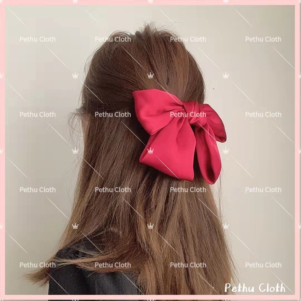 （Q1,HCM) Dây buộc tóc hình nơ màu trơn phong cách Hàn Quốc thời trang cho nữ