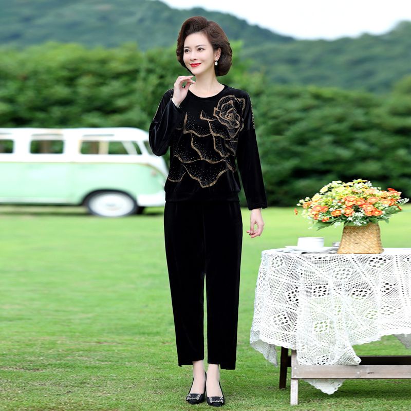 Bộ Đồ Nhung Cao Cấp Phong Cách Phương Tây Thời Trang Mùa Thu 2022