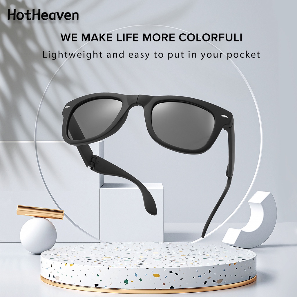Kính Mát Chống Tia UV400 Tròng Gấp 4 Màu Thời Trang Cho Nam Và Nữ