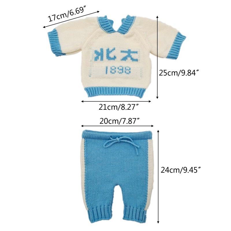 Set Đồ 2 Món Gồm Áo Len Móc Tay Ngắn Và Quần Cho Bé Sơ Sinh Chụp Ảnh
