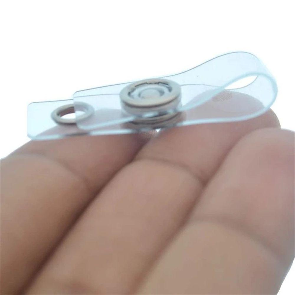 Set 10 Dây Đeo Thẻ ID Bằng PVC Trong Suốt Giá Đỡ