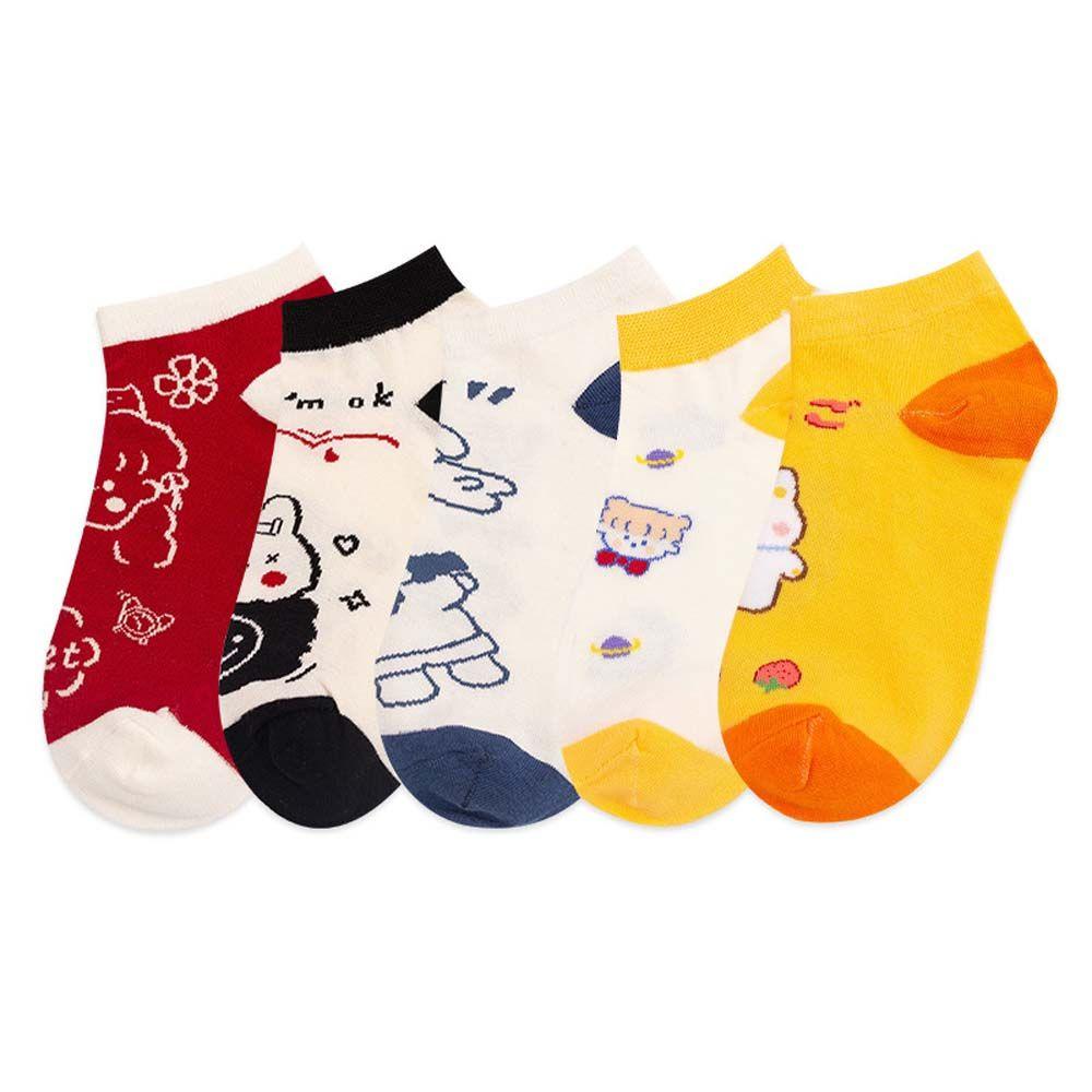 Vớ Cotton Cổ Thấp Họa Tiết Thỏ Hoạt Hình Dễ Thương Thoải Mái