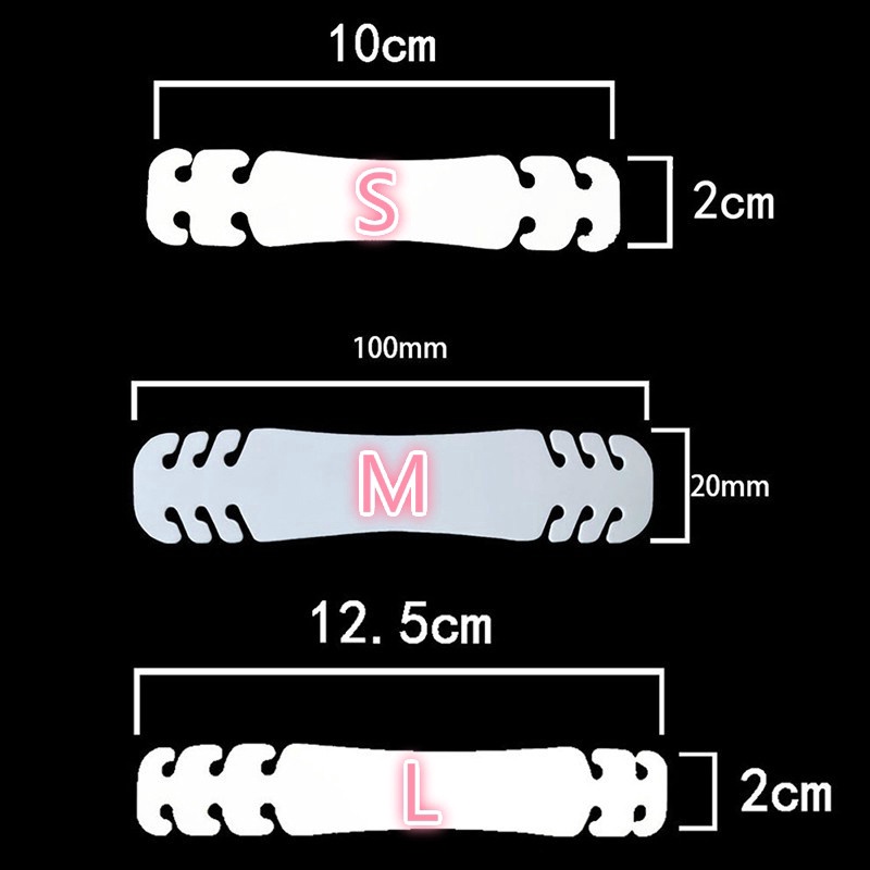 [Hàng mới về] Bộ 5 móc cài đeo khẩu trang điều chỉnh được chống đau tai tiện lợi