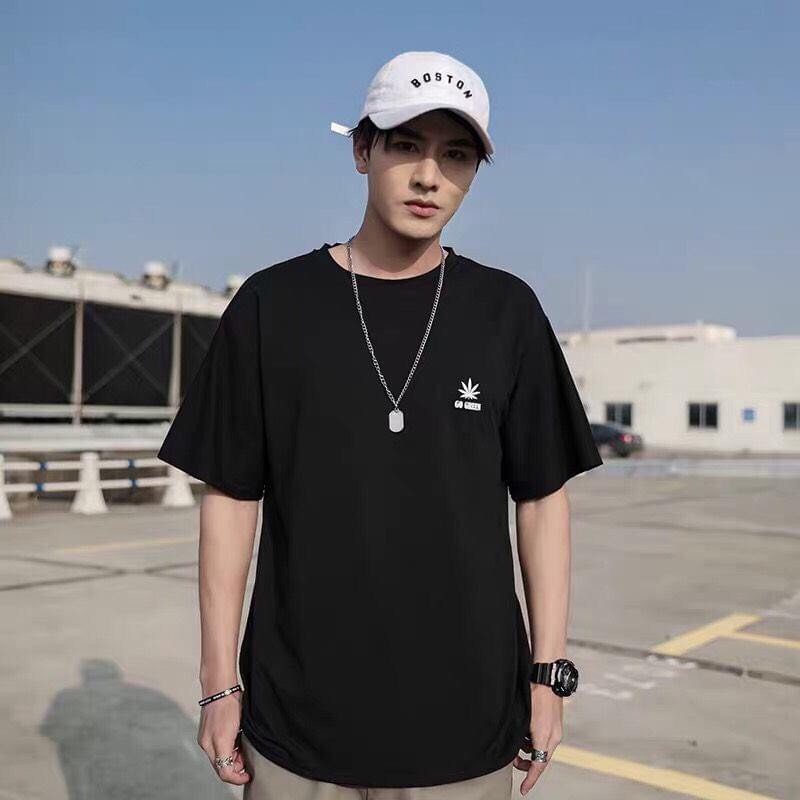 Áo thun unisex dáng rộng Cỏ Go Green cotton hot trend