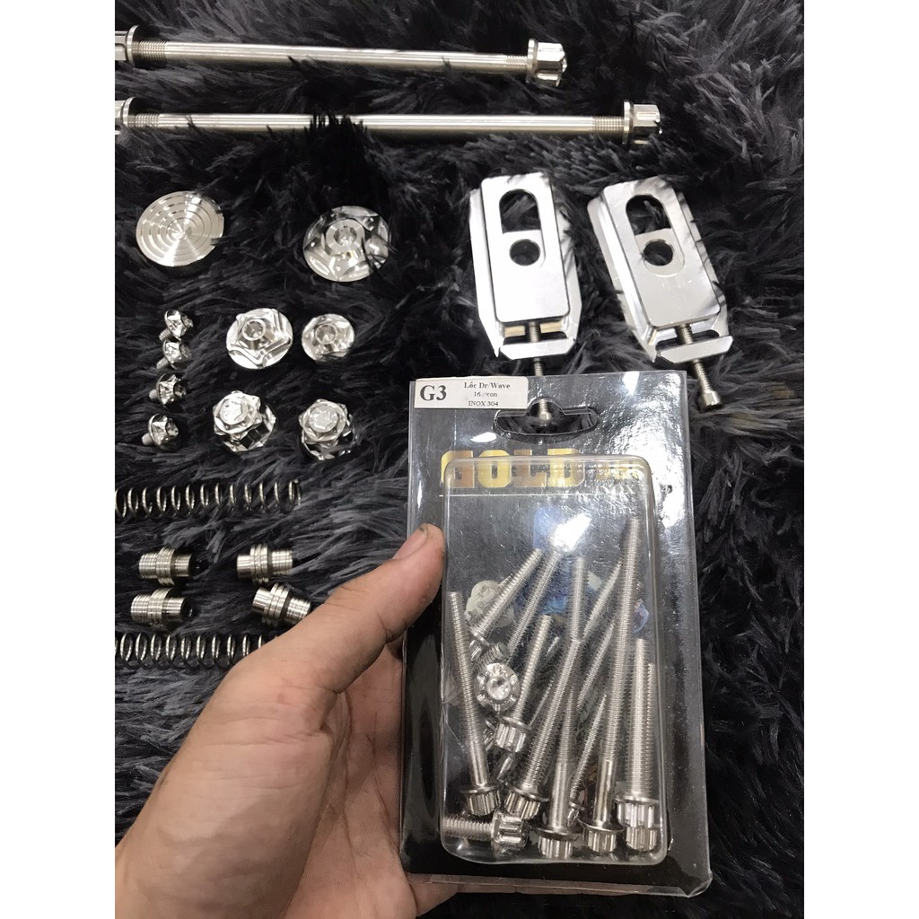 Full bộ ốc inox salaya SALAZA 304 cho wave Zx , wave nhỏ ( ẢNH THẬT )