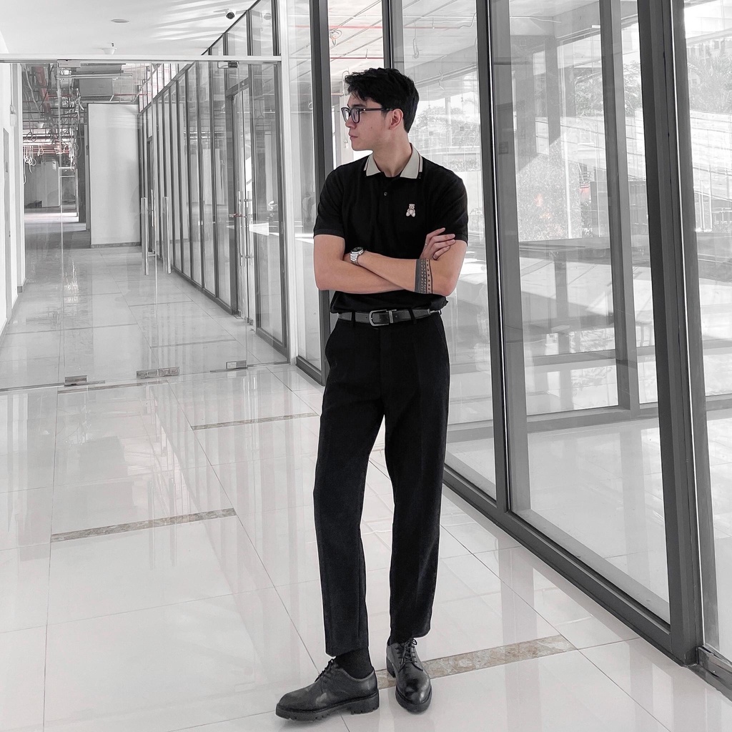 Áo thun Polo nam nữ in hình gấu, Polo nam có cổ chất Cotton dày dặn co giãn - Overman