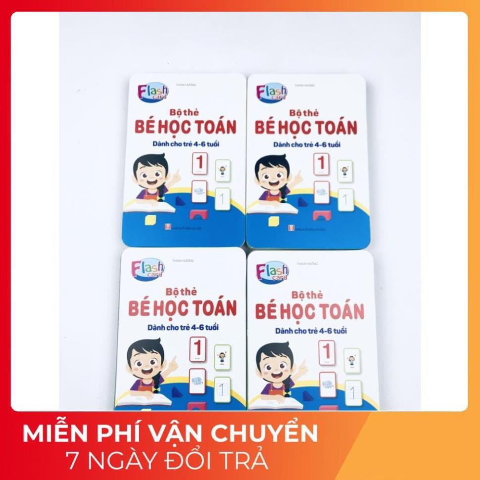 Bộ Thẻ Học Thông Minh Flashcard Bé Học Toán Tư Duy Cho Bé Từ 4 Đến 6 Tuổi Học Số Và Phép Tính Size 10X15 cm