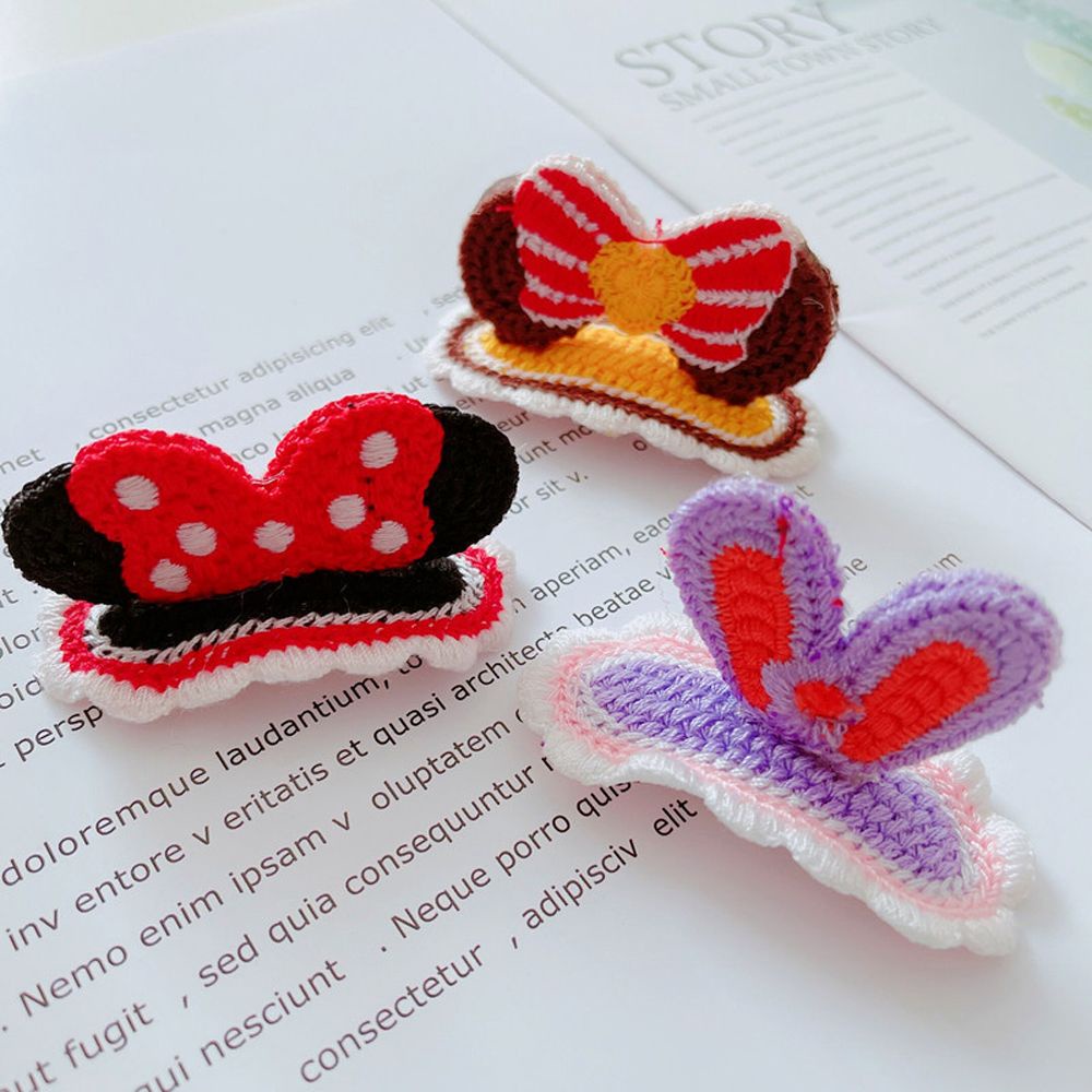 Kẹp tóc hình nơ họa tiết Minnie 3D dễ thương phong cách Hàn Quốc cho bé gái