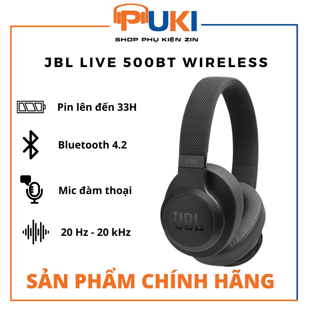 Tai nghe bluetooth JBL LIVE 500BT - Tai nghe chụp tai JBL chính hãng