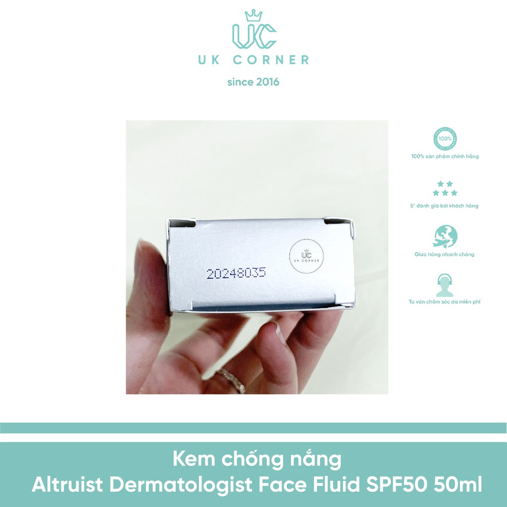 Sữa chống nắng Altruist Dermatologist Face Fluid SPF50 50ml