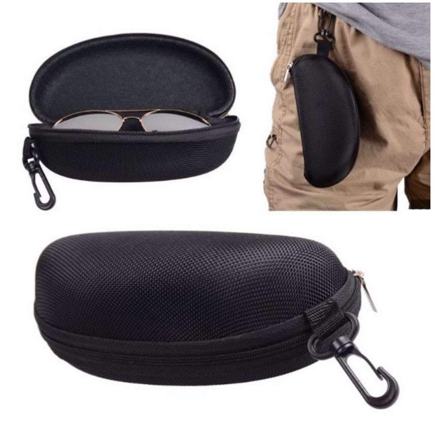 Hộp đựng kính có dây kéo và móc khóa