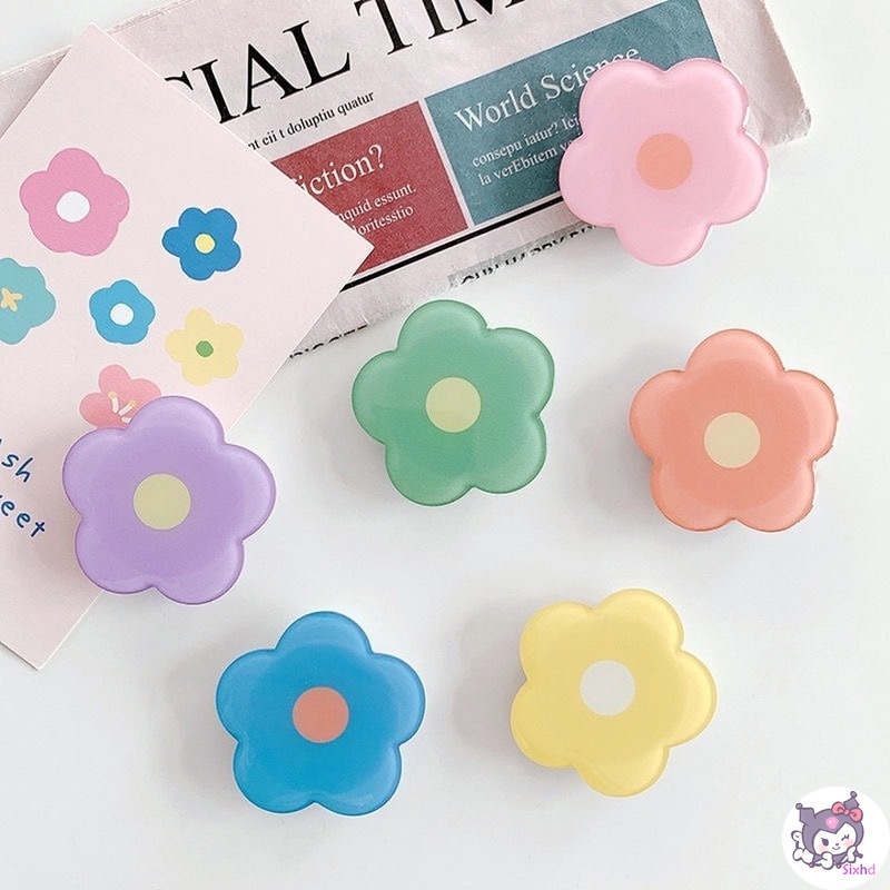 Giá đỡ điện thoại hình bông hoa màu cầu vồng đáng yêu tiện lợi