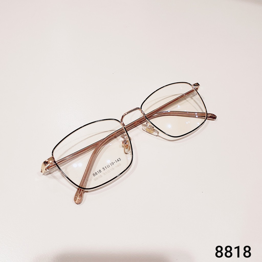 Gọng kính cận thời trang nam nữ ANNA dáng vuông chất liệu nhựa kết hợp kim loại - 8818 | BigBuy360 - bigbuy360.vn