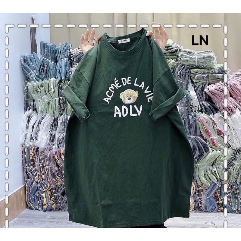 Áo phông gấu chữ cong DALV 5D DA6