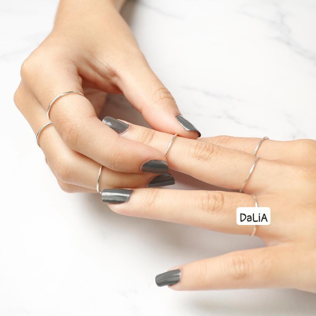 Nhẫn bạc trơn basic đủ size nhỏ đến to DaLiA Jewelry nhẫn bạc đơn giản cho nàng ...