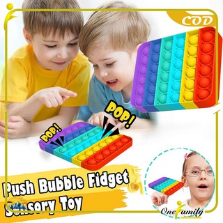 Image of ONE-M131 Mainan Pop It Rainbow Karakter Fidget Push Pop It Among Us Bulat Pop Its Mainan Anak