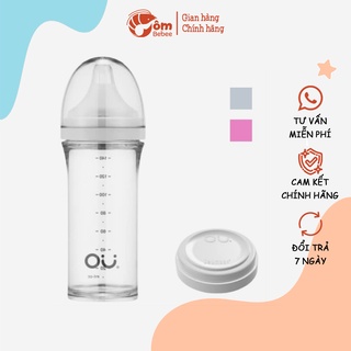 Bình sữa cho bé ou:wish ppsu 140ml, bình sữa trong suốt cho bé sơ sinh - tôm bebee tb041