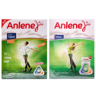 Sữa bột Anlene Xanh,Gold hương Vani hộp giấy 440g