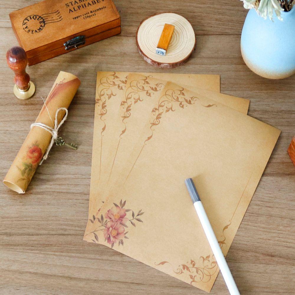 Bộ 8 Tờ Giấy Dùng Vẽ Viết Chữ Phong Cách Cổ Điển Tiện Dụng