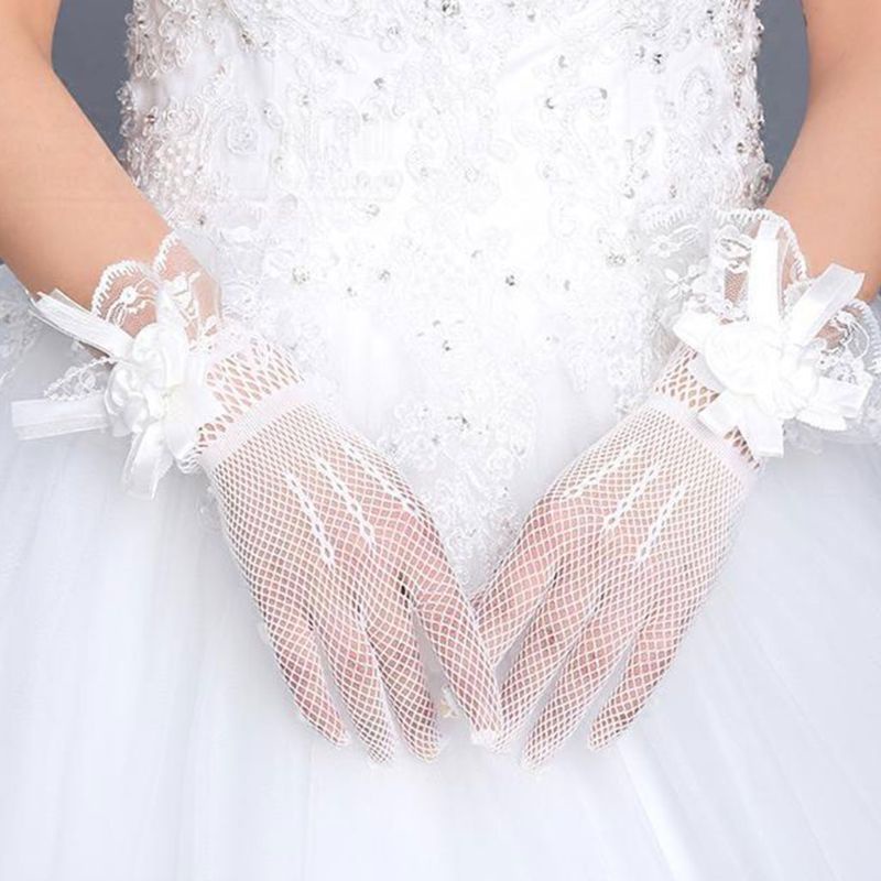 Găng Tay Ren Hoa Thời Trang Cho Cô Dâu