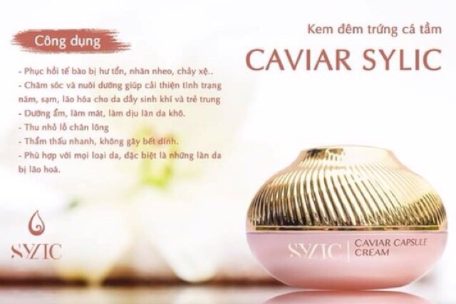 Caviar sylic ( kem đêm trứng cá tầm, vàng 24k)