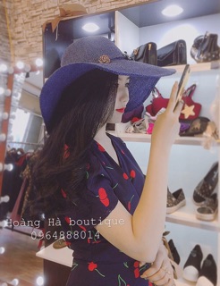 [Xả hàng]Đầm quả Cherry vạt chéo