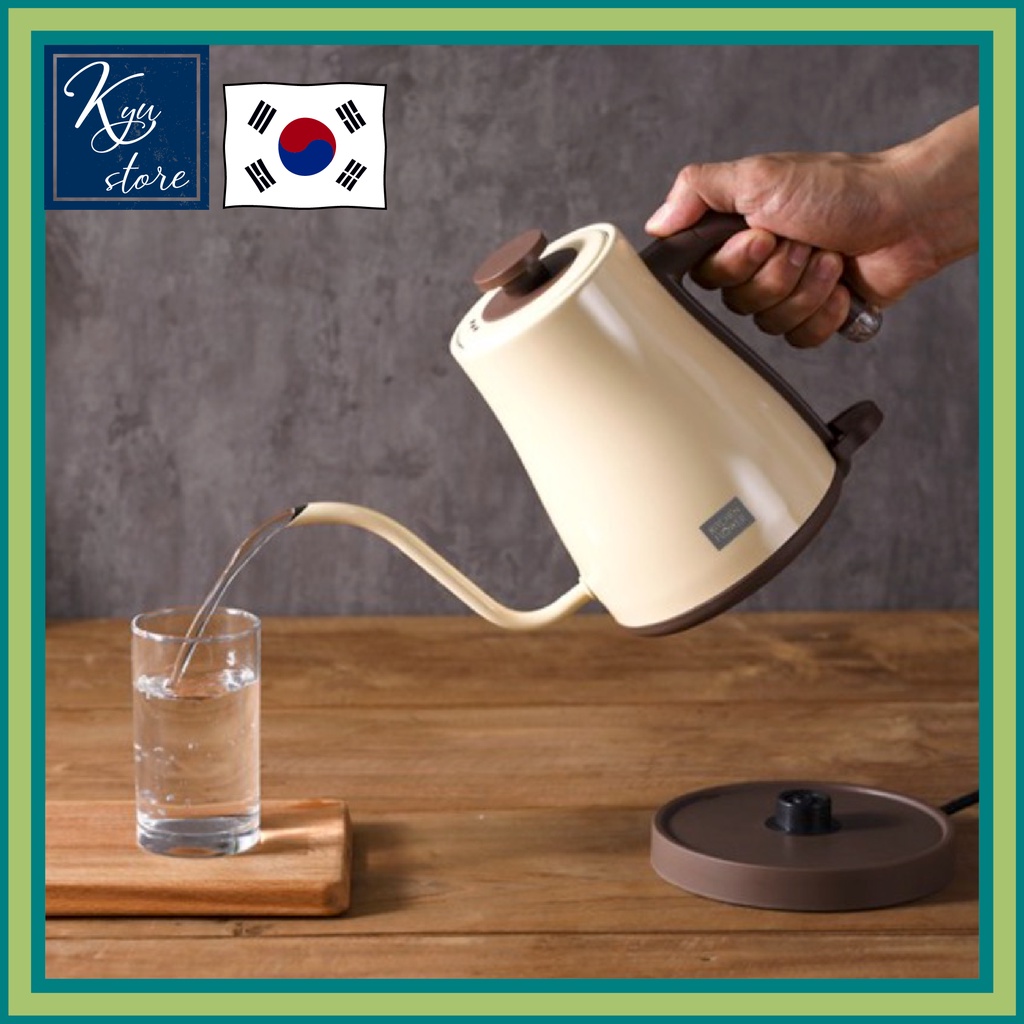 Ấm đun nước siêu tốc thông minh mini Kitchen Flower cao cấp phong cách retro