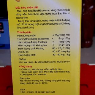 Mật ong bạc hà Mèo Vạc Hà Giang