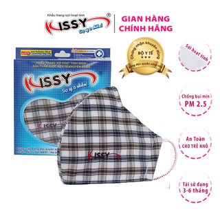 Khẩu Trang Kissy Size L Kẻ Caro Chống Nắng Và Bụi Mịn, Giao Đúng Mẫu