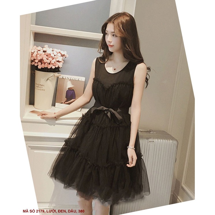 Đầm tiểu thư công chúa xòe 3 tầng thắt eo MS2179 (kèm hình thật)
