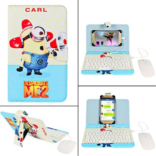 Bao da bàn phím điện thoại có chuột - dùng được cho cả iphone
