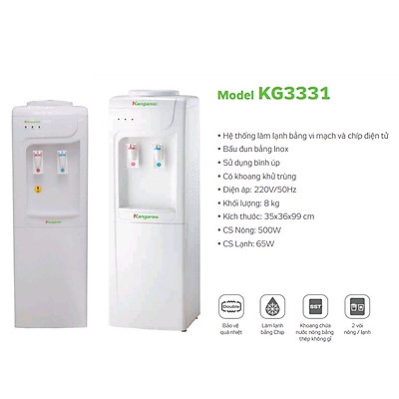 Cây Nước Nóng Lạnh Kangaroo KG3331- Hàng Chính Hãng