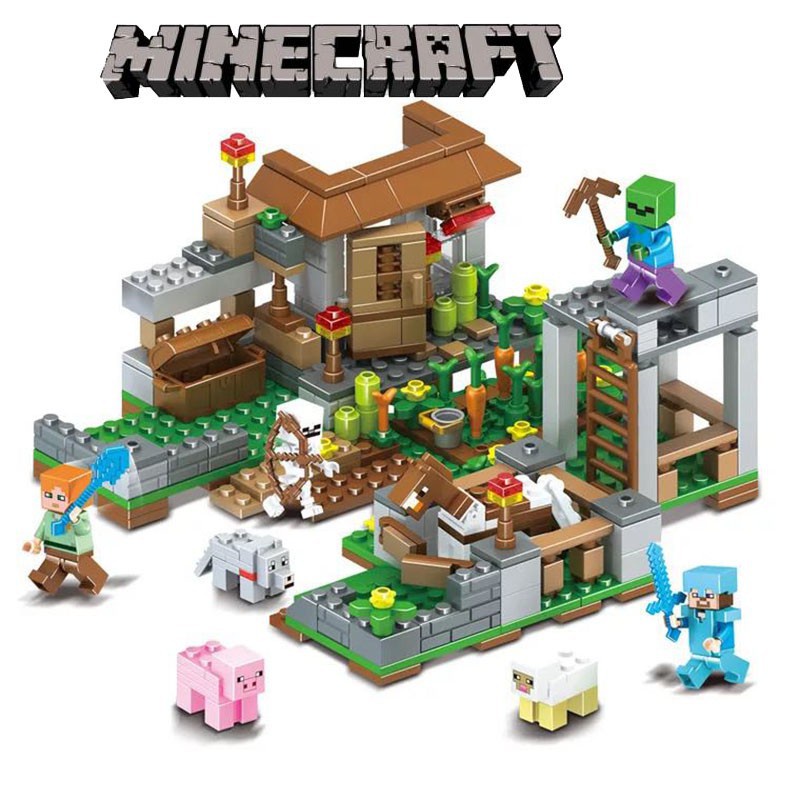 Bộ 6 Nhân Vật Minecraft Đồ Chơi Lắp Ráp Lego Sinh Động Đáng Yêu Thông Minh Cho Bé