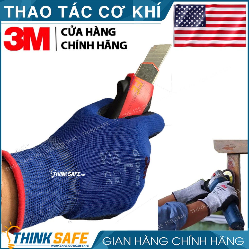 Găng tay chống cắt 3M cấp độ 1 chuyên dùng, thao tác chính xác, ôm tay, làm việc thao tác chắc chắn - Thinksafe