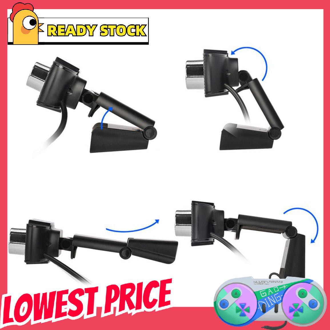 (Hàng Mới Về) 1 Chiếc Webcam Xoay 30 Độ 2.0 Hd 720p Usb Có Micro Cho Máy Tính | BigBuy360 - bigbuy360.vn