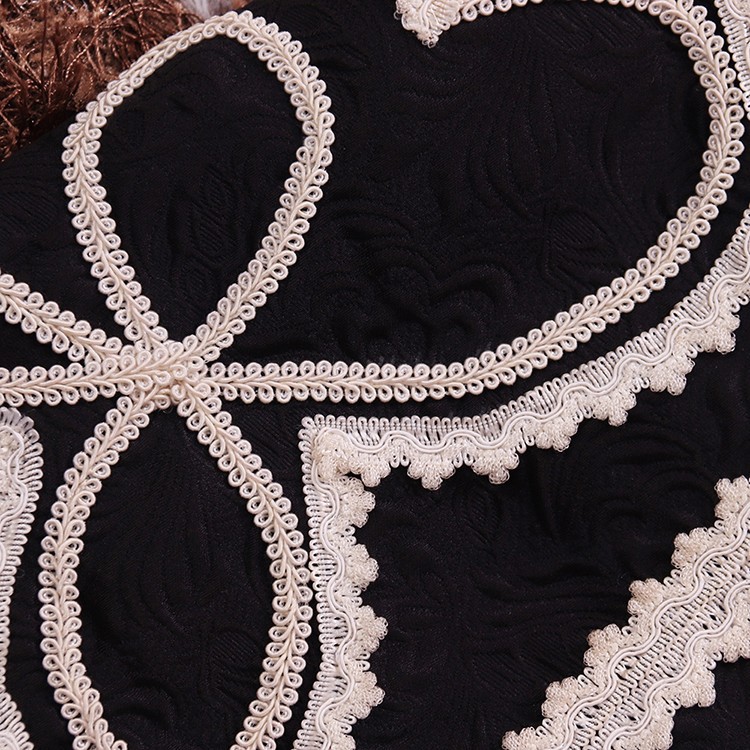 Váy đen ngắn lưng cao thêu trắng phong cách tiểu thư (có hình thật) | BigBuy360 - bigbuy360.vn