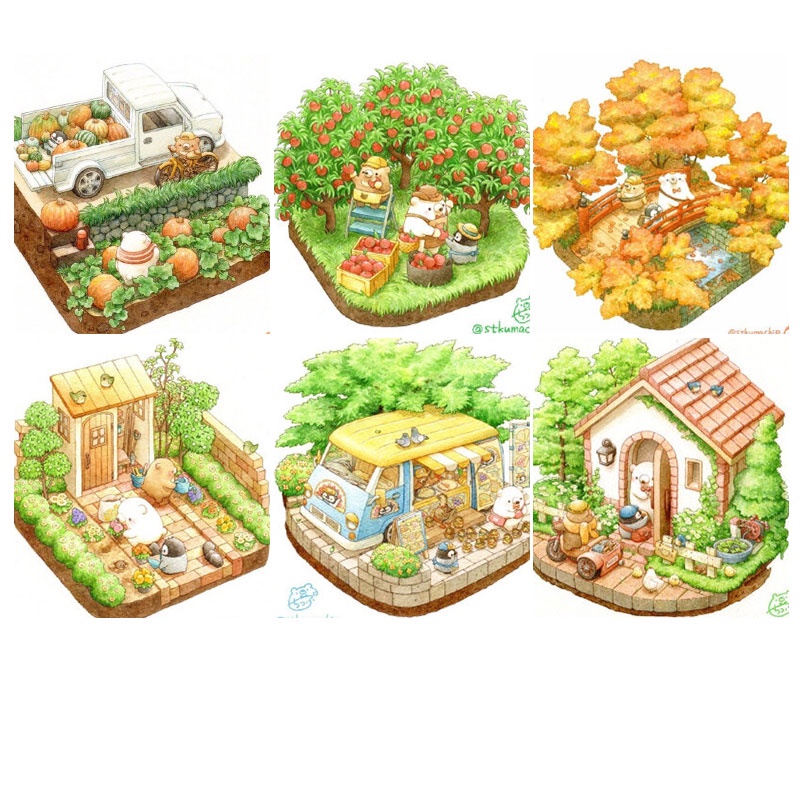 Bộ Tranh Đính Đá 5D Tự Làm 30x30cm Hình Hoạt Hình Nhiều Màu Sắc