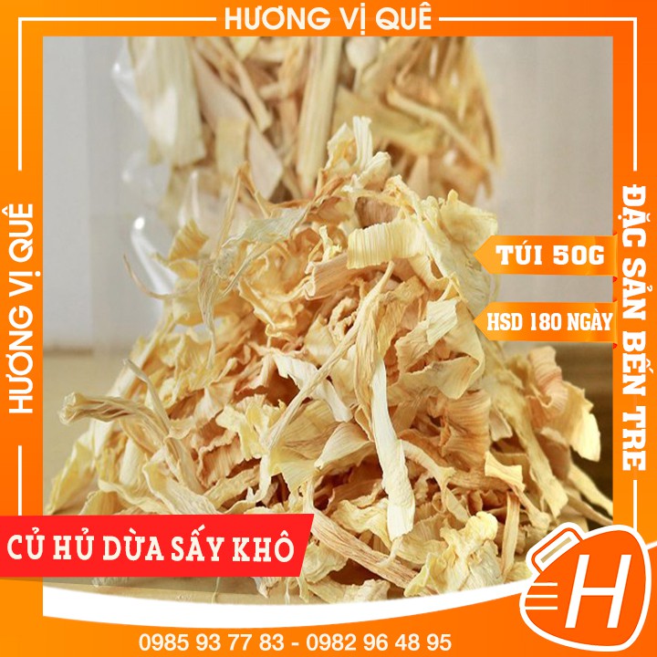 Củ Hủ Dừa Sấy Khô - Túi Zip 50g - Đặc Sản Bến Tre