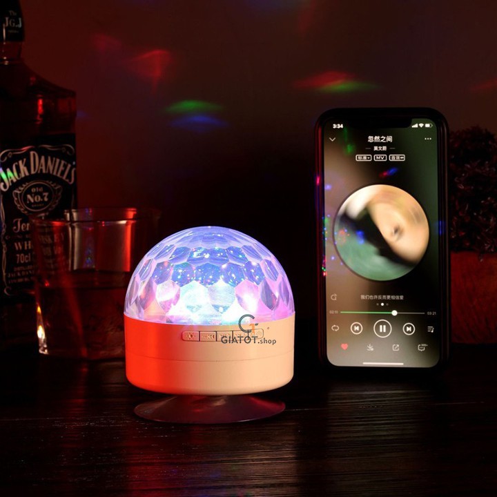 Loa Bluetooth AQ9, Đèn led vũ trường kiêm loa bluetooth cùng đèn chiếu sao lung linh 3 trong 1