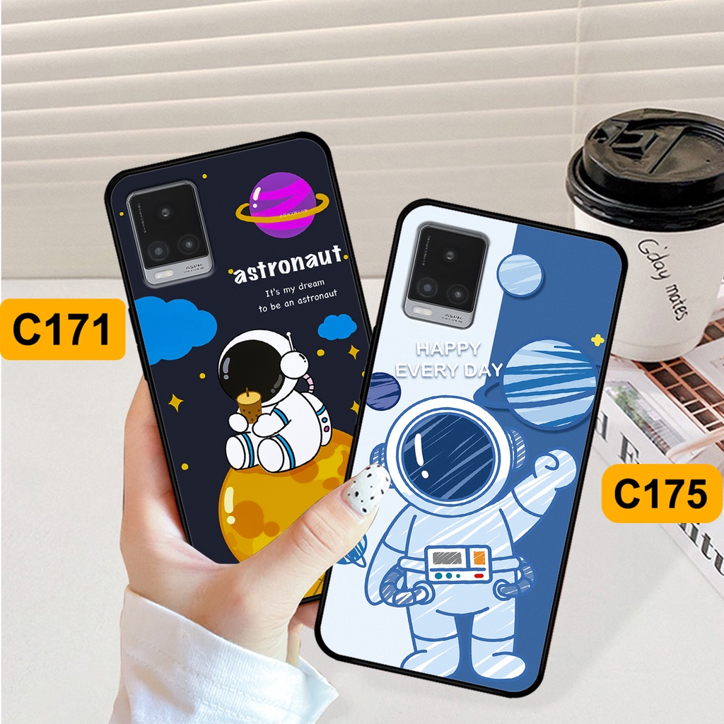 Ốp Vivo V20 - V21 in hình astronaut, phi hành gia vũ trụ hottrend, độc đáo, cá tính.