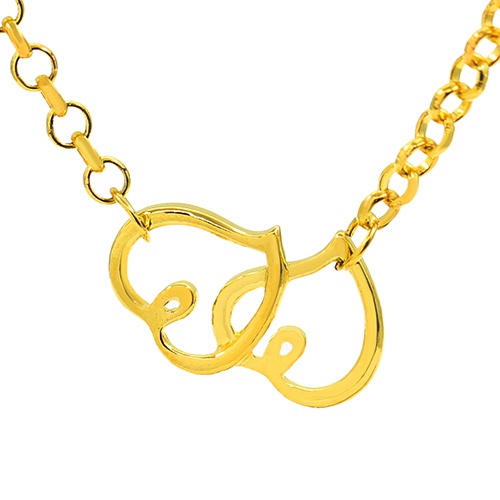 Lắc chân tạo hình 2 trái tim độc đáo thời trang cho nữ